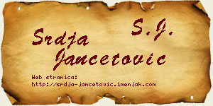 Srđa Jančetović vizit kartica